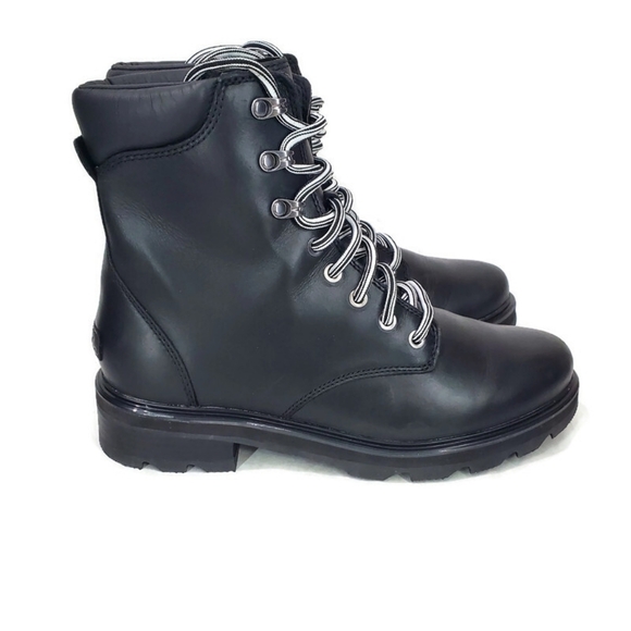 New Sorel Lennox STKD Lace Waterproof Boot Black - Picture 3 of 13